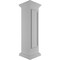 Ekena Millwork 12"W x 48"H Straight Newel Post with Panel, Flat Capital & Base Trim (Installation kit included) NWL12X48SPF0B0 - alternate 7
